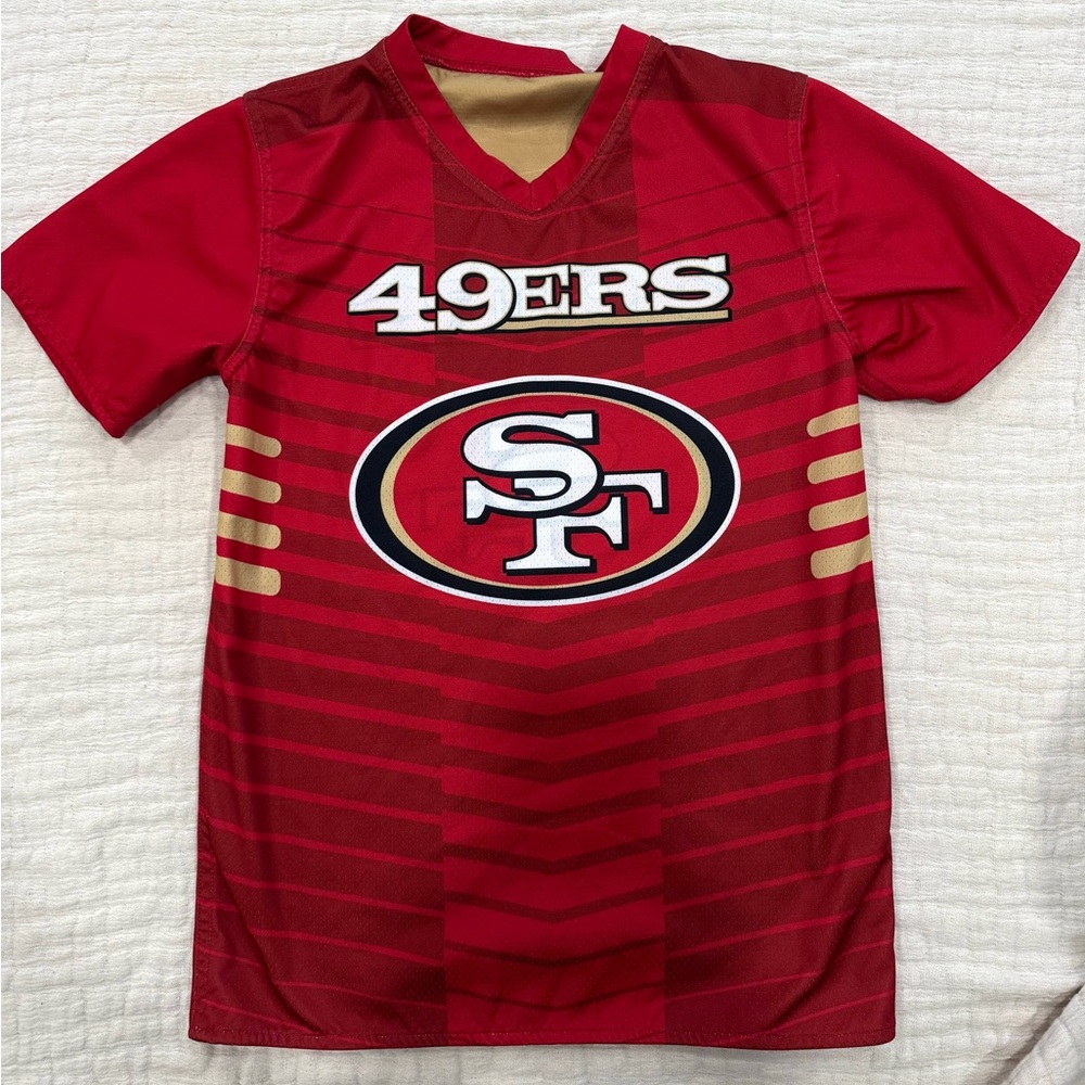 🏈 Kids San Francisco‎ 49ers Reversible NFL Flag Football Jersey – Size L Youth